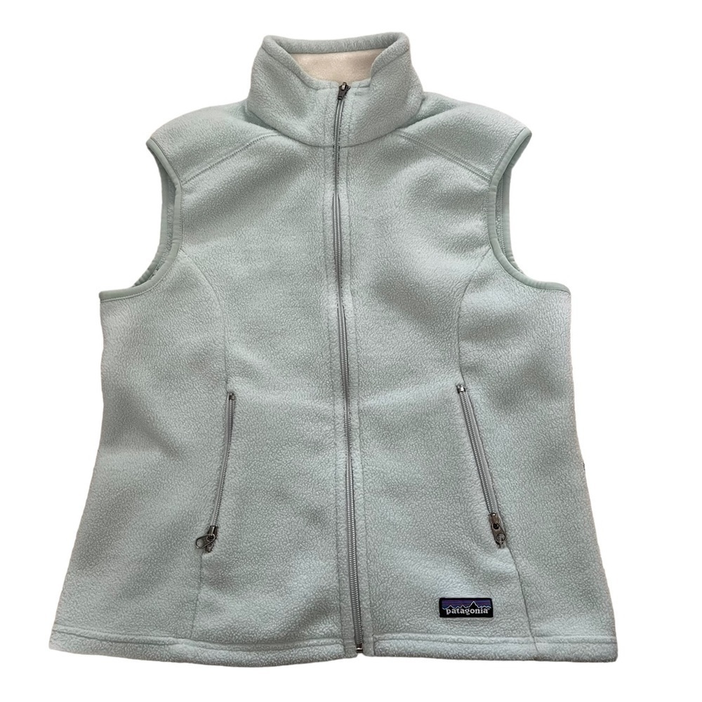 Patagonia Women’s Light Blue Cozy Soft Fleece Vest Size Medium